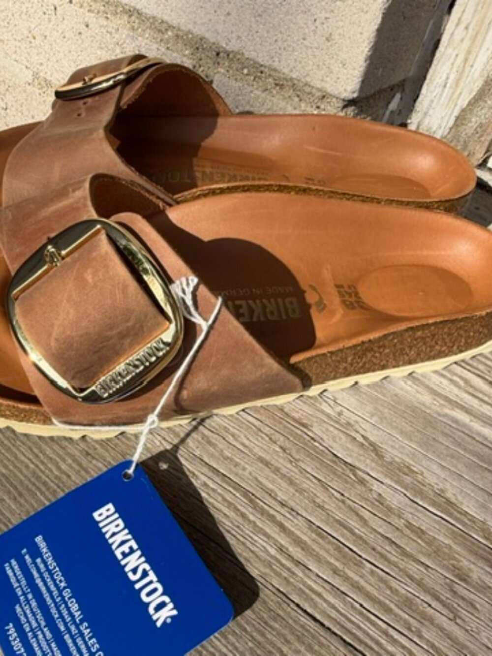 Birkenstock Madrid Big Buckle Nubuck Sandals Sz 38 - Picture 2 of 5